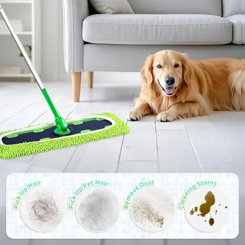 Miniatura 6 de Paquete de 4 almohadillas reutilizables para trapeador XL compatibles con Swiffer Sweeper XL, almohadillas de microfibra de chenilla lavables