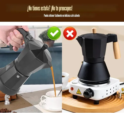 Miniatura 3 de SHANGSKY Cafetera Eléctrica Olla de Moka de 6 Tazas, Cafetera de Espresso Eléctrica Cafeteras Eléctricas Cafetera Italiana de Espresso Portátil