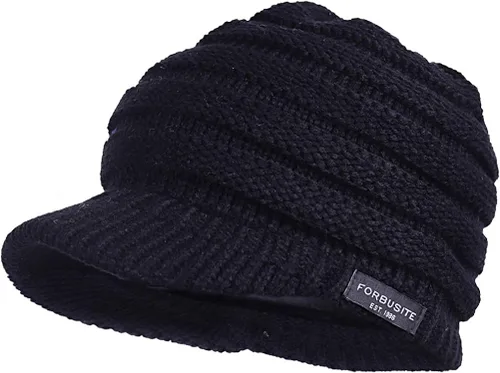 Miniatura 5 de FORBUSITE Gorro de punto cálido para mujer con diseño de cola de caballo para coleta, gorro B085