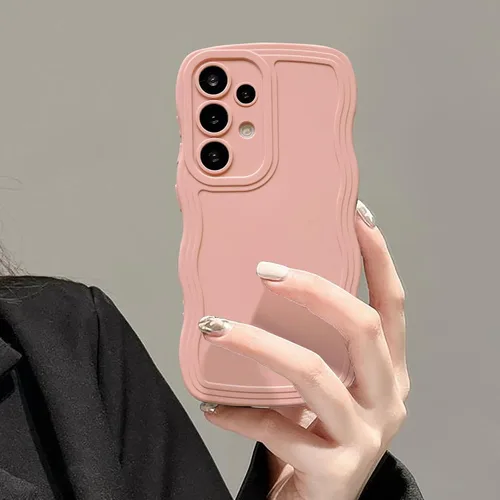 Miniatura 39 de UEEBAI Funda de silicona con marco de ola para Samsung Galaxy S22 5G, funda de teléfono con marco de ola linda, ajuste delgado, amortiguador de Negro