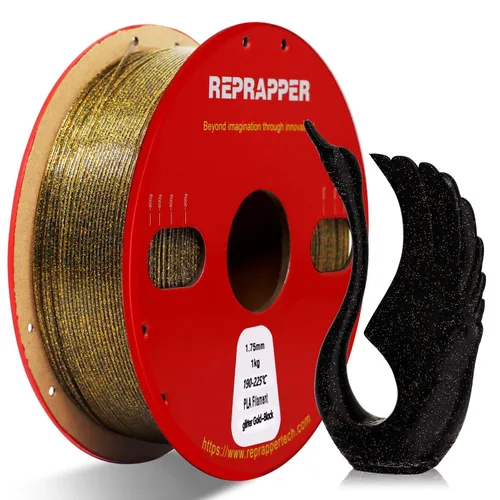 Miniatura 15 de RepRapper Filamento de ácido poliláctico (PLA), paquete de muestra de purpurina multicolor, brillante Galaxy Silk PLA0.069 pulgadas para impresora