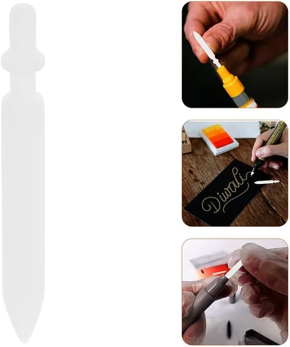 Miniatura 8 de EXCEART 20 puntas de repuesto para bolígrafos de pintura de 0.028 in, puntas de nailon para marcadores de pintura acrílica, puntos de rotulador