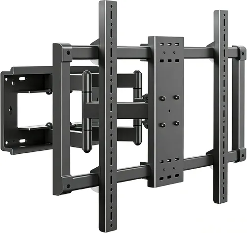 Miniatura 10 de Soporte de pared de TV de movimiento completo resistente para televisores de 55 a 100 pulgadas, 187 libras, placa de pared monolítica, marco frontal