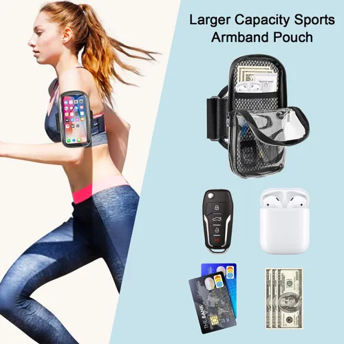 Miniatura 2 de Soporte para teléfono para correr, brazalete para iPhone 16 15 14 13 Pro Max 12 11 Plus X Samsung Android de hasta 6.9'', bandas universales