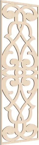 Miniatura 40 de 9 3/8"W x 24 3/8"H x 1/4"T Bellaire Decorativos Paneles de pared de madera calado, abedul