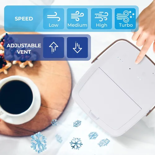 Miniatura 3 de ChillWell Enfriador de aire evaporativo 2.0 para habitación, mini enfriadores portátiles de pantano de 4 velocidades con humidificador Unidad