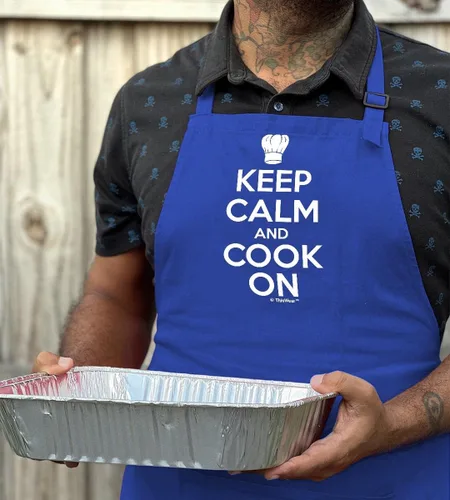 Miniatura 4 de ThisWear Keep Calm And Bake Cook or Grill On Two Pocket Adjustable Bib Delantal