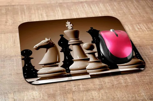 Miniatura 2 de Alfombrilla de mouse para juegos de ajedrez, patrón clásico internacional de ajedrez, alfombrilla de mouse para computadora, escritorio, laptop