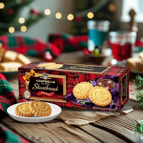 Miniatura 4 de Campbells Shortbread Pure Butter Rounds 4.23 oz (120g) – Galletas de mantequilla escocesas tradicionales de Escocia, galletas de té inglesas