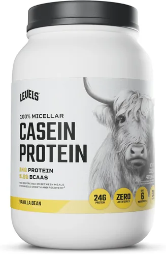 Miniatura 10 de Levels Proteína de Caseína Micelar 100%, Sin Hormonas, Grano de Vainilla, 4 Libras