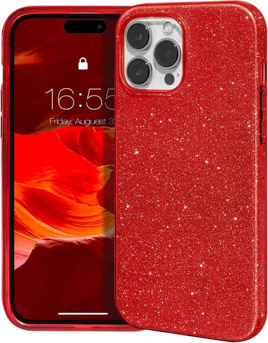 Miniatura 31 de MATEPROX - Funda compatible con iPhone Air de 6.5' [2025], carcasa protectora de 3 capas con purpurina brillante y tendencia, anti-arañazos y a