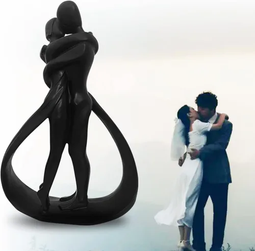 Miniatura 4 de Esculturas modernas de resina para parejas, decoración del hogar, regalo romántico para bodas, día de San Valentín y aniversarios, figura decorativa