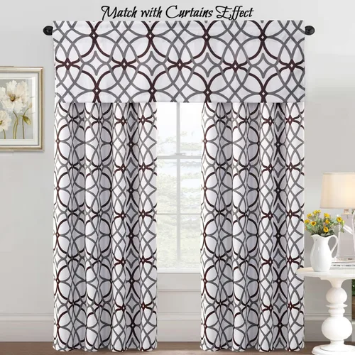 Miniatura 3 de H.VERSAILTEX Cenefas de cortina opacas para cocina/baño - Cenefas de ventana con aislamiento térmico para sala de estar/dormitorio con bolsillo