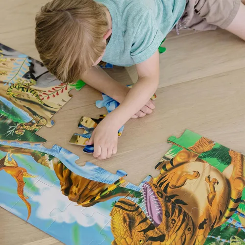 Miniatura 5 de Melissa & Doug Land of Dinosaurs - Rompecabezas, diseño de dinosaurios, (48 piezas, 4 pies de largo)