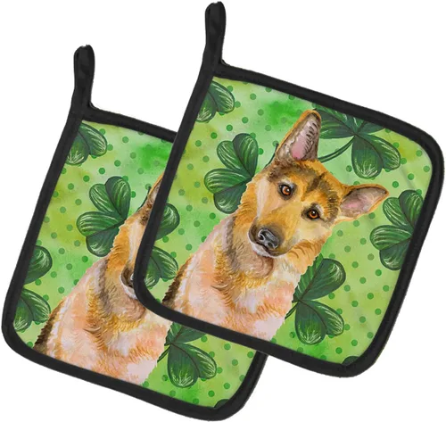 Miniatura 149 de Caroline's Treasures BB9655PTHD - Juego de soportes para ollas de cocina resistentes al calor, almohadillas calientes para horno, 7 1/2 x 7 1/2