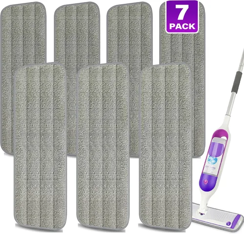 7 almohadillas reutilizables para trapeador Swiffer PowerMop - MEXERRIS Repuestos de trapeadores húmedos de microfibra PowerMop, almohadillas