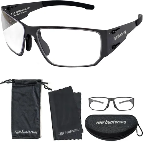 Miniatura 8 de HTS HUNTERSKY M02 0.6 delgado japonés 301 acero inoxidable ligero MILSPEC 0.098 in espesor impacto polarizado anti niebla gafas