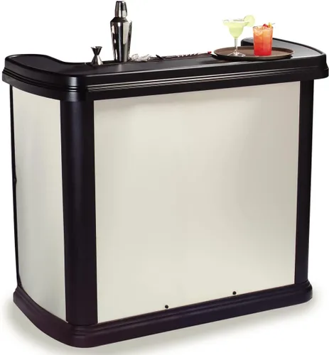 Miniatura 3 de Carlisle 7550 bar portable. Mesa elegante, contemporánea y excepcional para cerveza, vino y bebidas. Área de servicio de 56"., Madera de cerezo, 1