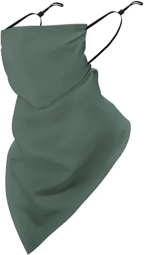 Miniatura 34 de Bufanda de protección solar UV, bufanda triangular reutilizable con lazo para las orejas