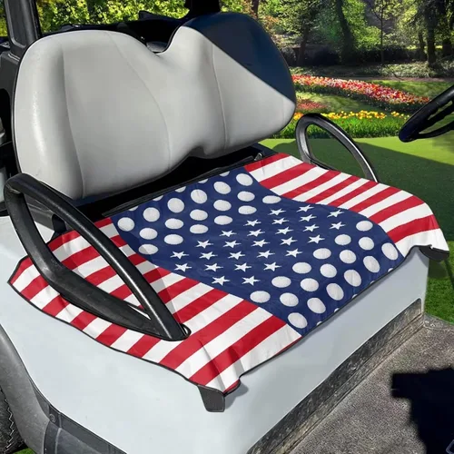 Miniatura 12 de Suobstales Fundas de Asiento para Carrito de Golf/Toalla de Asiento, Almohadillas de Asiento Transpirables para Carrito de Golf, Manta para Club