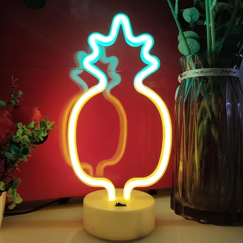 JYWJ Letreros de neón con base de soporte, luz de neón alimentada por USB o 3 pilas AA, decoración de mesa LED, decoración de pared de dormitorio,