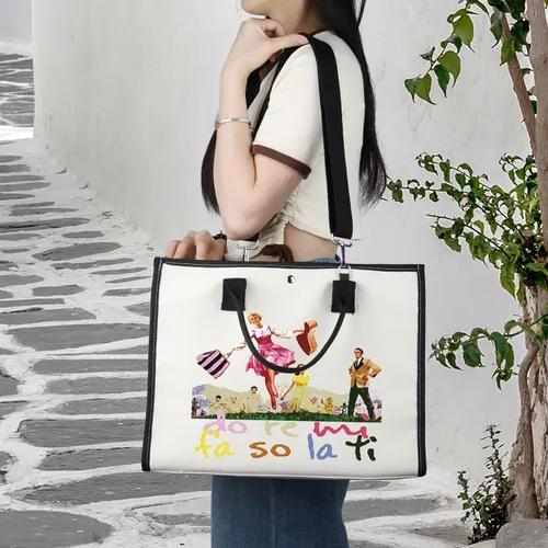 Miniatura 5 de BWWKTOP Bolsa de maquillaje cosmética musical con sonido Von Trapp Gift Do Re Mi Fa So La Ti Theater Bolsa con cremallera Bolsa de mercancía musical