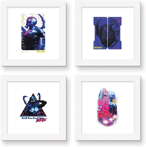 Trends International Gallery Pops DC Comics Movie Blue Beetle - Paquete de arte gráfico para pared (paquete de 4)