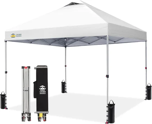 Miniatura 39 de CROWN SHADES Toldo desplegable de 8 x 8 pulgadas, tienda de campaña de playa con instalación CenterLok de un empuje, parasol fácil para exteriores