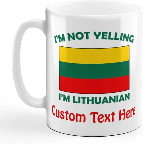 Miniatura 7 de Taza de té de café con texto en inglés "I M Not Yelling I Am Lituanian Lituanians Lituanians Coffee Tea Cup Holiday Christmas Hanukkah Gift for Men