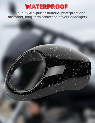 Miniatura 6 de Amazicha Máscara de Carenado para Faros Delanteros, Soporte de Visera para Faros Delanteros Compatible con Harley Sportster XL 1973-posterior