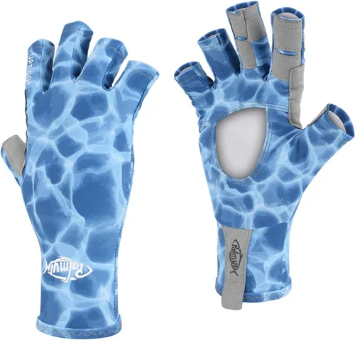 Miniatura 19 de Palmyth Guantes de pesca sin dedos con protección UV, UPF50+, guantes de sol para hombres y mujeres para kayak, senderismo, remo, conducción