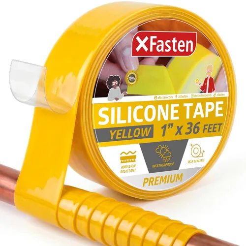 Miniatura 11 de XFasten Cinta autoadhesiva de silicona, para fusión 1 pulgada X 36 pies, Azul