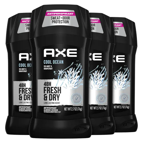 Miniatura 8 de AXE Barra antitranspirante para hombre, paquete de 4, 48 horas de protección contra el sudor y el olor para una frescura duradera, desodorante