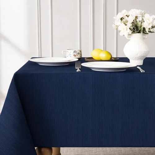 Miniatura 19 de Softalker Mantel rectangular de jacquard - Fundas de mesa de damasco geométrico, impermeables, resistentes a las manchas, lavables, de poliéster