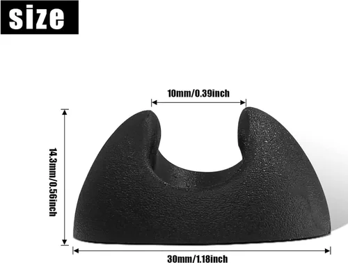 Miniatura 2 de Waziaqoc 4 pies protectores redondos de goma negra para patas de horquilla, antideslizantes, aptos para patas de horquilla de 3/8 pies y 1/2 pies