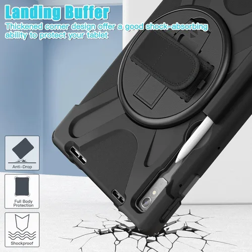 Miniatura 4 de Junfire Funda resistente a prueba de golpes para Lenovo Tab P11 Pro Gen2 de 11.2 pulgadas (TB-132FU/TB-138FC) 2022, funda resistente de servicio
