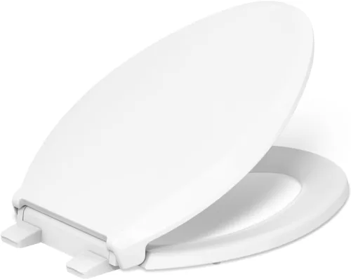 Miniatura 59 de KOHLER 4636-RL-0 Cachet ReadyLatch - Asiento de inodoro alargado con cierre lento, asiento de inodoro de cierre suave con tapa silenciosa, topes