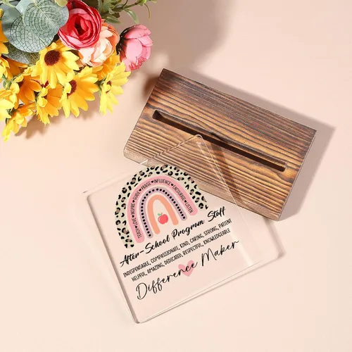 Miniatura 5 de Letrero decorativo de escritorio transparente para después de la escuela, regalo de agradecimiento para mujeres y hombres, regalos de agradecimiento