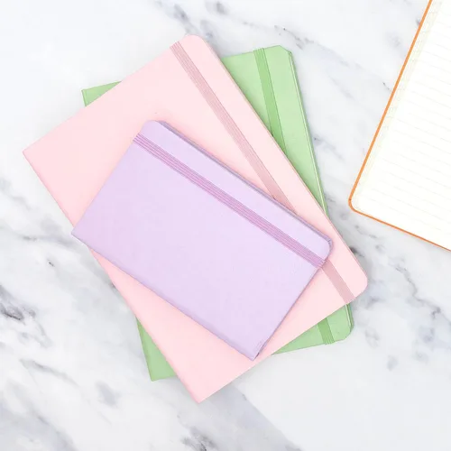 Miniatura 6 de Juego de 2 cuadernos blocs de notas de bolsillo pequeño, pauta universitaria, 3.7 x 5.6 pulgadas, minidiario de tapa dura, papel grueso de 3.5 Negro