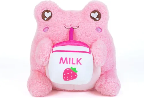 Miniatura 9 de Cuddle Barn PlushGoals - Boba Sippin' Wawa The Froggie Animal de Peluche Suave Azul Claro Perfumado Rana Kawaii Juguete de Peluche, 6 pulgadas