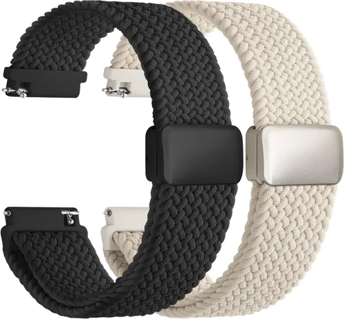 Miniatura 11 de Fullmosa Correas de reloj magnéticas de nailon de 0.787 pulgadas, correa de reloj de liberación rápida compatible con Garmin Vivoactive 6/5, Venu