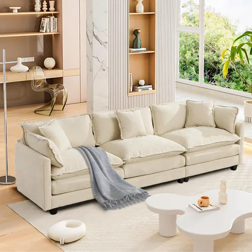 Miniatura 48 de SoarFlash Sofá modula, de felpilla, posición de en medio, beige