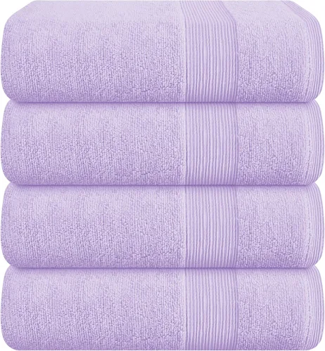 Miniatura 23 de Belizzi Home Toallas de Baño Extragrandes Premium de Algodón Paquete de 2, 35x70 - 100% Algodón Puro - Ideal para Uso Diario - Ultra Suave y Morado