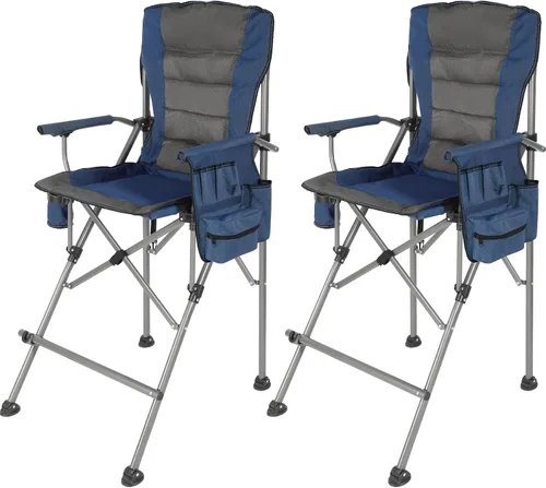 Miniatura 10 de Sillas plegables extra altas Stonehomy para adultos 330lbs, sillas director plegables de altura de barra portátiles para acampar al aire libre