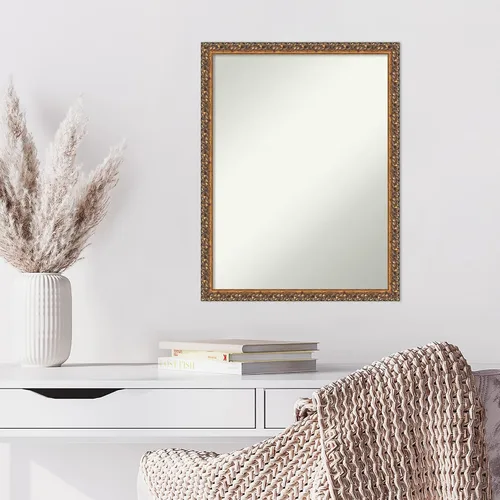 Miniatura 6 de Amanti Art Espejo de pared, espejo de marco de madera de bronce antiguo para decoración de pared o uso como espejo de baño para sobre el fregadero