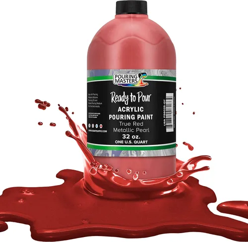 Miniatura 42 de Pouring Masters Royal Blue Metallic Pearl - Pintura acrílica para verter lista para verter – Pintura acrílica líquida premezclada de 32 onzas