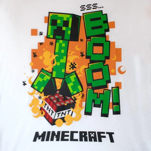 Miniatura 5 de Minecraft Creeper - Conjunto de 3 piezas para niños, sudadera con capucha y cremallera, camiseta de manga corta y pantalones deportivos