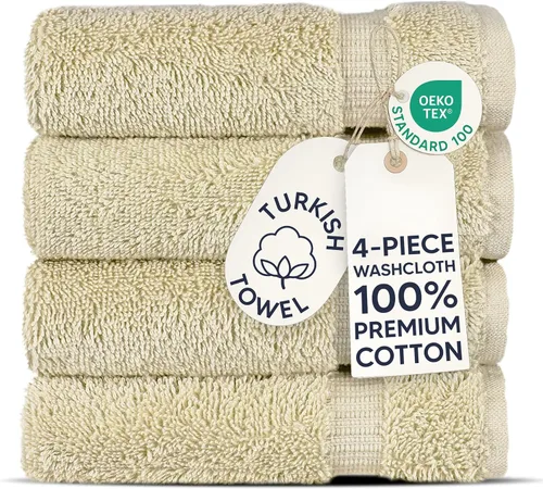 Miniatura 9 de Chakir Turkish Linens - Toallas turcas de 100% algodón, suaves y absorbentes (4 paños, color gris)
