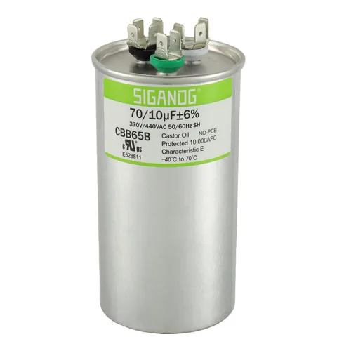 Miniatura 17 de 80/5 uF 80+5 MFD 370V o 440V CBB65 Capacitor Redondo de Arranque de Doble Funcionamiento 80 5 uF MFD 370 440 Voltios VAC para Condensador