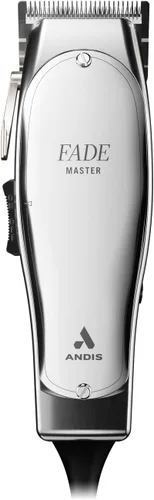 Andis 01820 - cortapelos profesional Fade Master, cortapelos de acero al carbono ajustable, sin huecos, carcasa de aluminio irrompible, cromado,